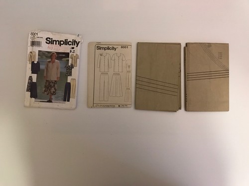 Simplicity 8001 90s Sewing Pattern Plus Size Tunic Skirt Pants - Picture 8 of 9