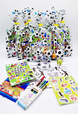 30 x FUSSBALL vorgefüllte Partytüten mit Gastgeschenken & Süßigkeiten für Jungen & Mädchen