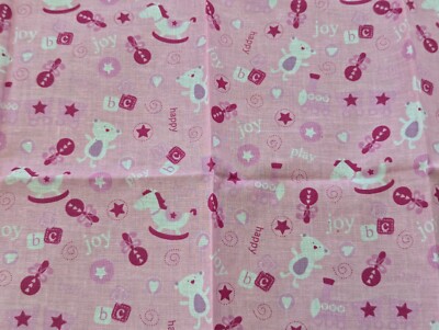 5 NECK SCARFS 22'' x 21.5'' ''PINK w/BABY GIRL''print 100%Cotton x BABY SHOWERS, NEW