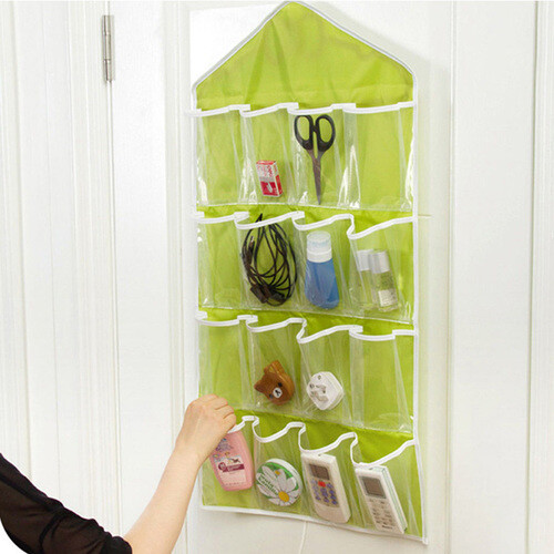 Organizer 16 tasche armadio scaffale da appendere urti gioielli accessori stoccaggio - Foto 5 di 10