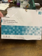 McKesson 987 Impregnated Povidone-Iodine Swabsticks Sterile. 47 3 Count Packages