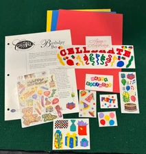 Large BIRTHDAY Lot Creative Memories~Mrs. Grossman~Hallmark Sticker Sheets~Paper