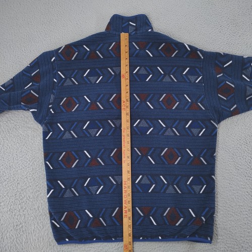 Patagonia Aztec Synchilla Snap-T Pullover Fleece Jacket Mens Large Blue Red - Picture 15 of 22