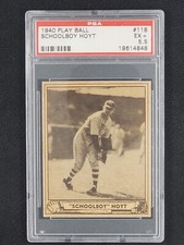1940 Play Ball Waite Hoyt (Schoolboy on Card) #118 PSA 5.5 HOF