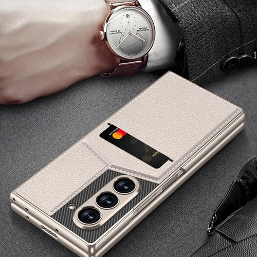 Phone Case Card Case Bracket Leather Shell Protective Case for Samsung ZFold6 - 第 5/18 張圖片