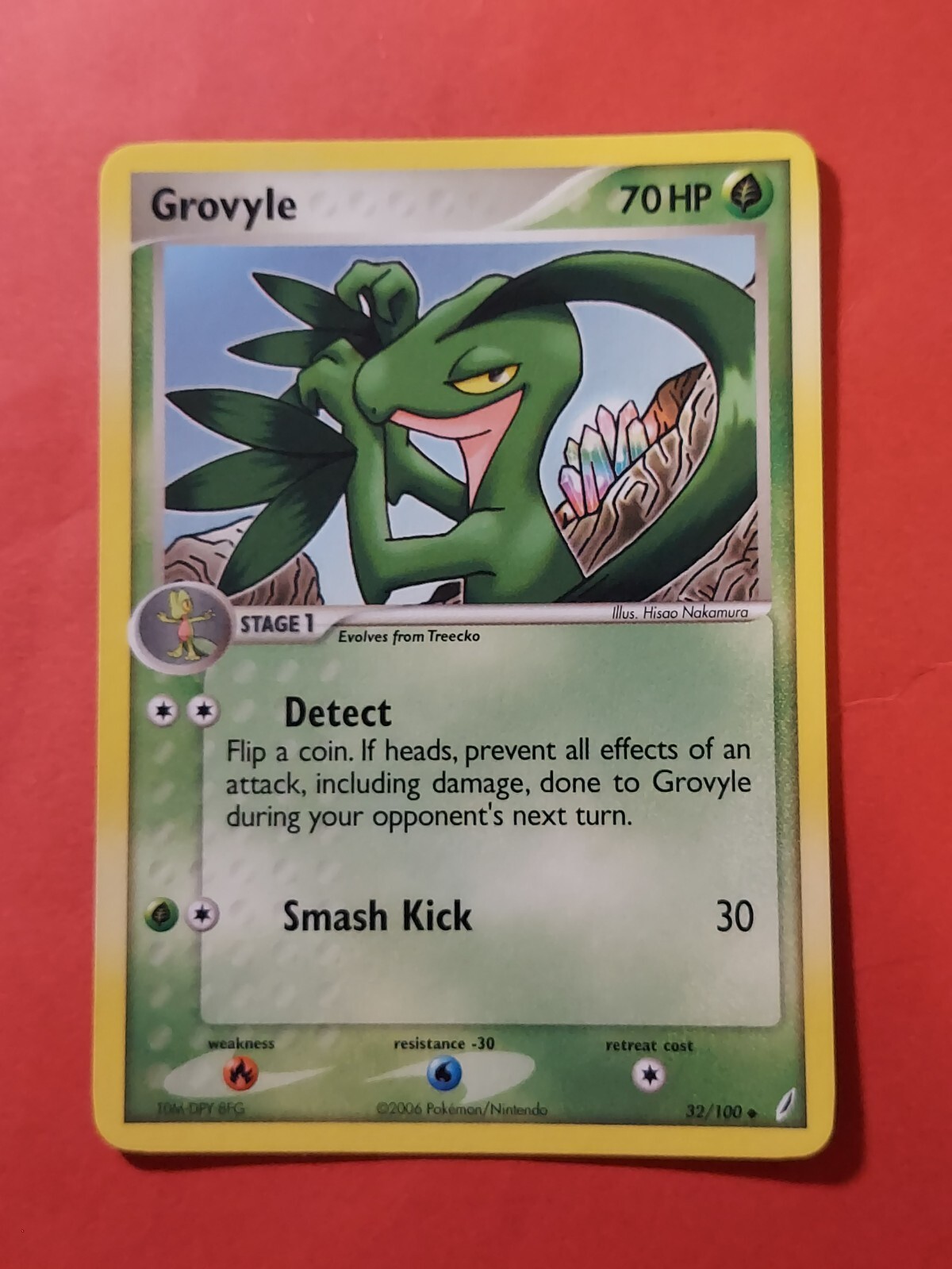 2006 Pokemon EX Crystal Guardians #32 Grovyle, UC, NF/H, cd3