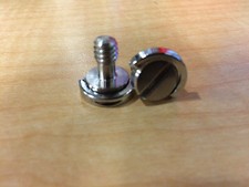 New 1/4" D-Ring Stainless Hinged Screw for Tripod/Camera QR Plate 2 Pack
