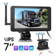 Solar Rückfahrkamera WIFI Funk Mit 7 Zoll Farb Monitor Einparkhilfe LKW Bus IPS