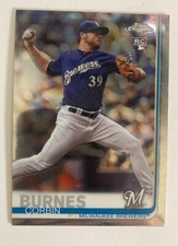 Corbin Burnes RC 2019 Topps Chrome #84 Milwaukee Brewers Rookie Card!