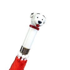 Coach Kids Red C Print Umbrella Dog Head Handle