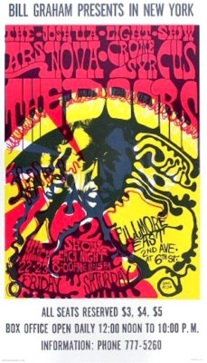 THE DOORS 1968 FILLMORE EAST 2nd PRINTING CONCERT POSTER JIM