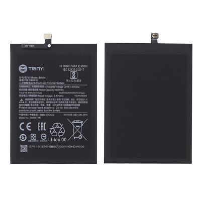 Akku für Xiaomi Redmi Note 9 BN54 Batterie Accu Battery 5020mAh Li-lon Schwarz