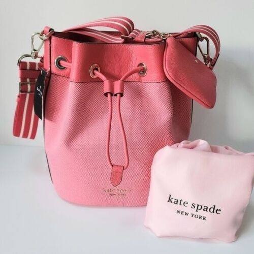 Kate Spade Rosie Canvas Large Bucket Bag Pink Peppercorn Neu mit Etikett! - Bild 1 von 11