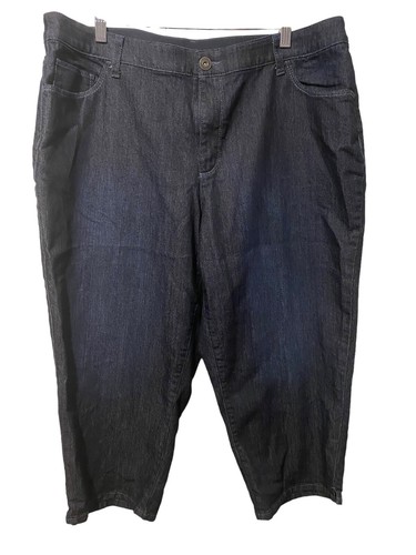 CJ Banks 18w jean capris cropped jeans 39 x 20 stretch denim pants 1x