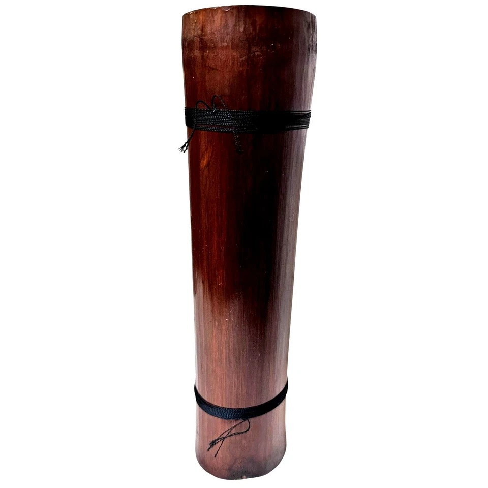 Arte popular tambor de troncos lengua de madera hendidura tambor instrumento parlante - ¡Raro! Foto 2 de 4