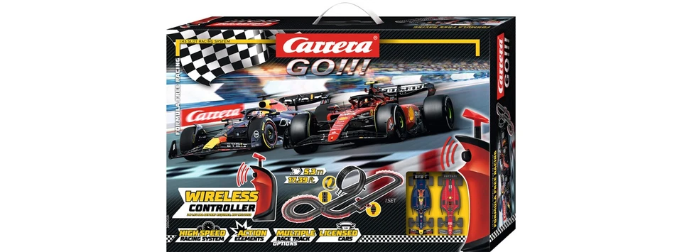 Carrera 62581 - Go 1:43 Formula Free Racing F1 Wireless Slot Car Set