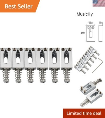 High-Quality Chrome Guitar Bridge Saddles - 10.5mm Size for Tremolo Bridges