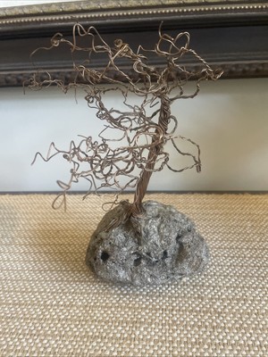 MCM Wire Tree Art Calcite Quartz Crystal Base