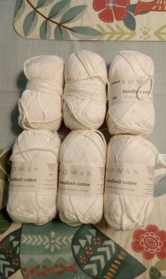 6 Skeins Rowan Cotton yarn - cream off white Color 251 Dyelot 4586413