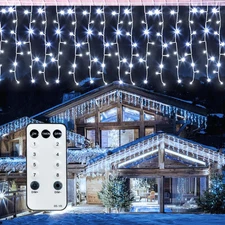 32.8FT 400LED Waterproof Icicle Lights for Outdoor Christmas Decoration