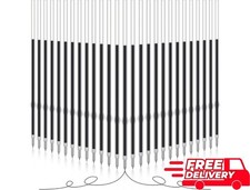 60 Pieces 0.7 mm Retractable Pen Refills Replacement Ballpoint Black