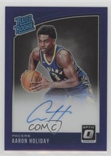 2018 Donruss Optic Rated Rookie Purple Prizm Signatures Aaron Holiday Auto e3f