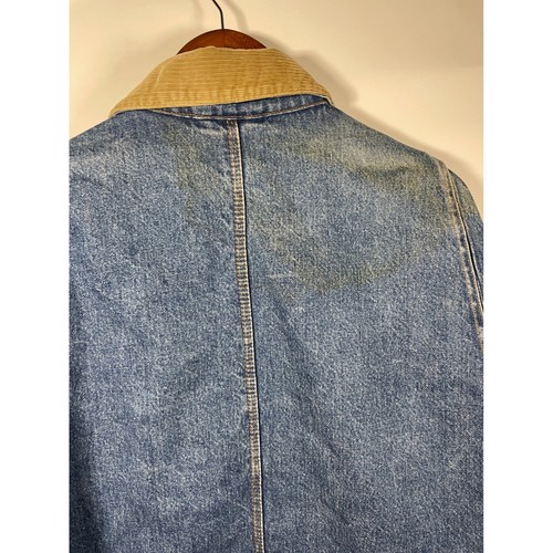 Vintage Ralph Lauren Dungarees Denim Chore Lined Jacket Corduroy Collar L - Picture 5 of 11