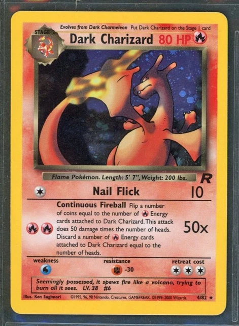 Pokemon Cards - Dark Charizard 4/82 Team Rocket Set Holo eBay Live Fri 11th Jul