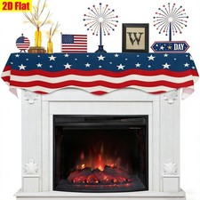 Patriotic Star Stripe Fireplace Mantel Scarf ...
