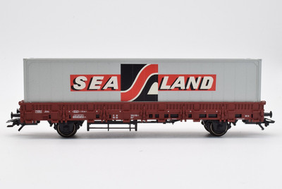 Märklin 00760-08 H0 Rungenwagen, beladen mit Container ''SeaLand''