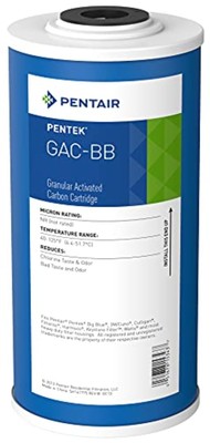Pentair Pentek GAC-BB Big Blue Carbon Water Filter, 10-Inch, Whole House Heav...