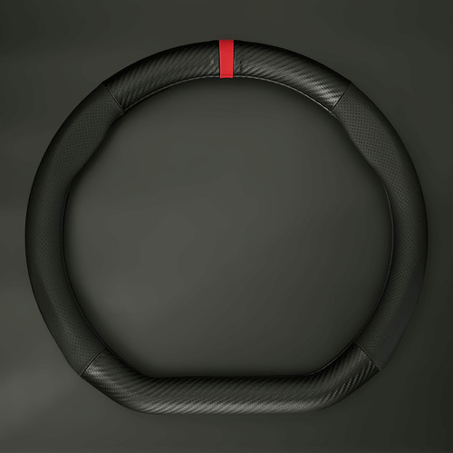 For Chevrolet Camaro 2016-2024 D-Shaped Steering Wheel Cover Matte Carbon Fiber