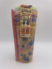 Zak Disney Stitch Color Changing Tumblers 4 Pack 16.5oz Kids Cups Lids...