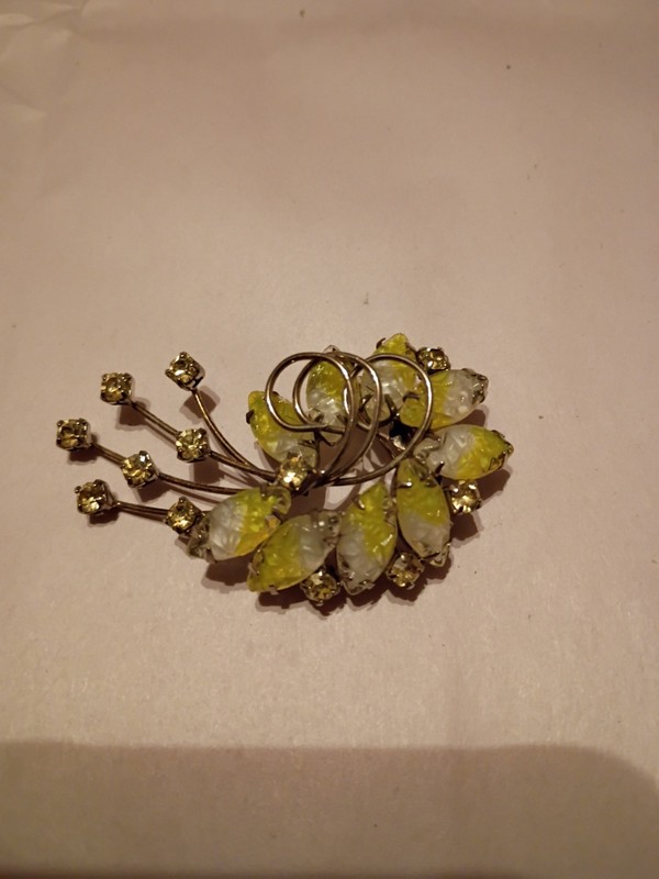 Whit Glass And White Rhinestone