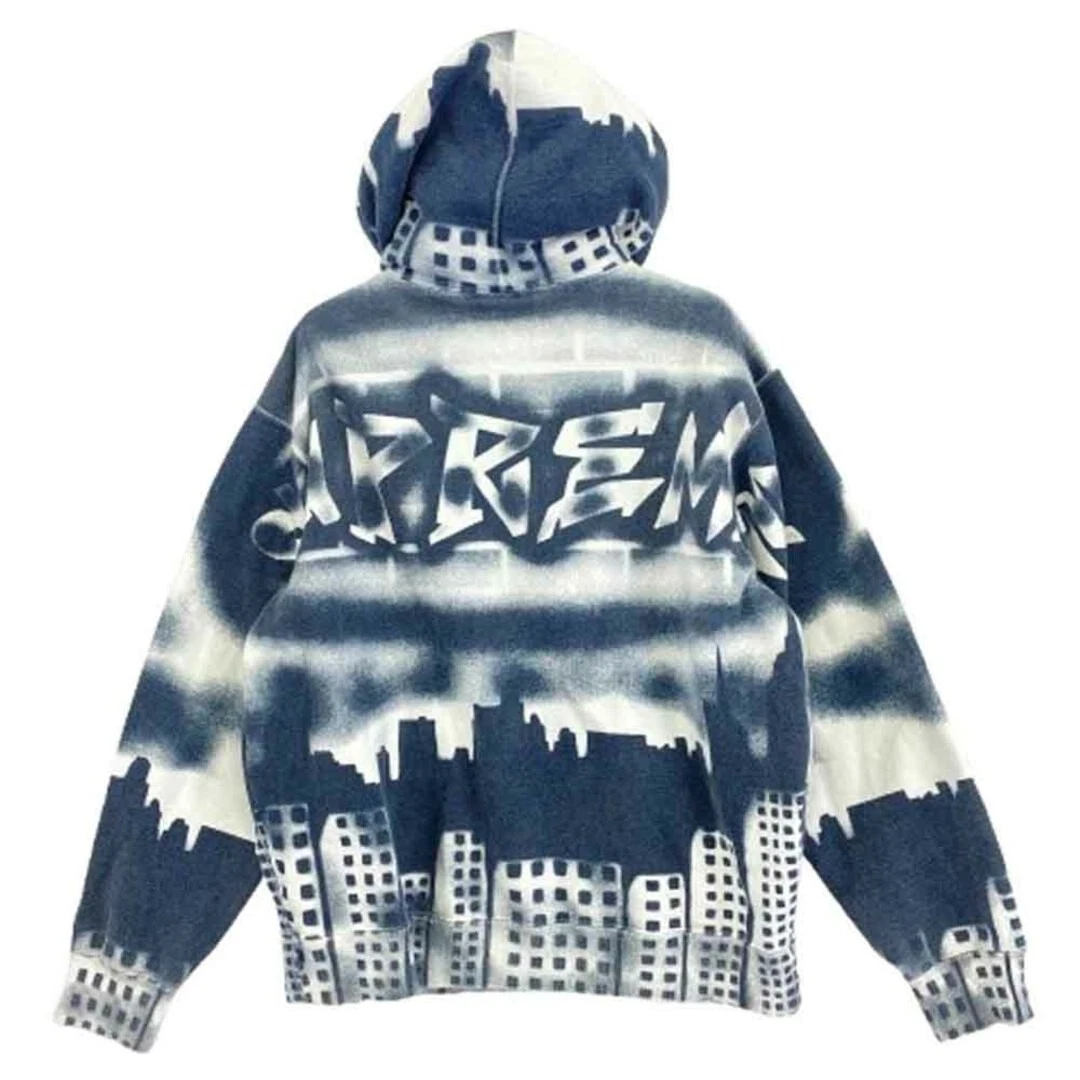 Felpa pullover con cappuccio aerografo Supreme 21AW New York Yankees usata LIFE 0