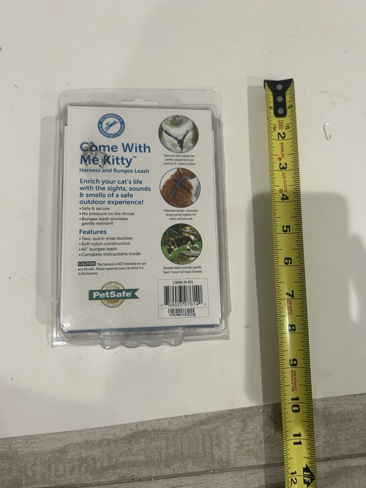 *PET SAFE* "COME WITH ME KITTY" HARNESS/BUNGEE LEASH "ROYAL BLUE" SZ. { MEDIUM } - Image 2 of 2