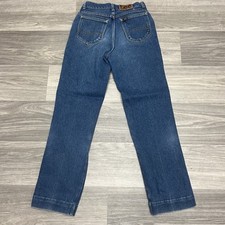 Vintage 80s Lee Riders Blue Jeans Womens 10 25x30 Denim USA Talon Union Straight