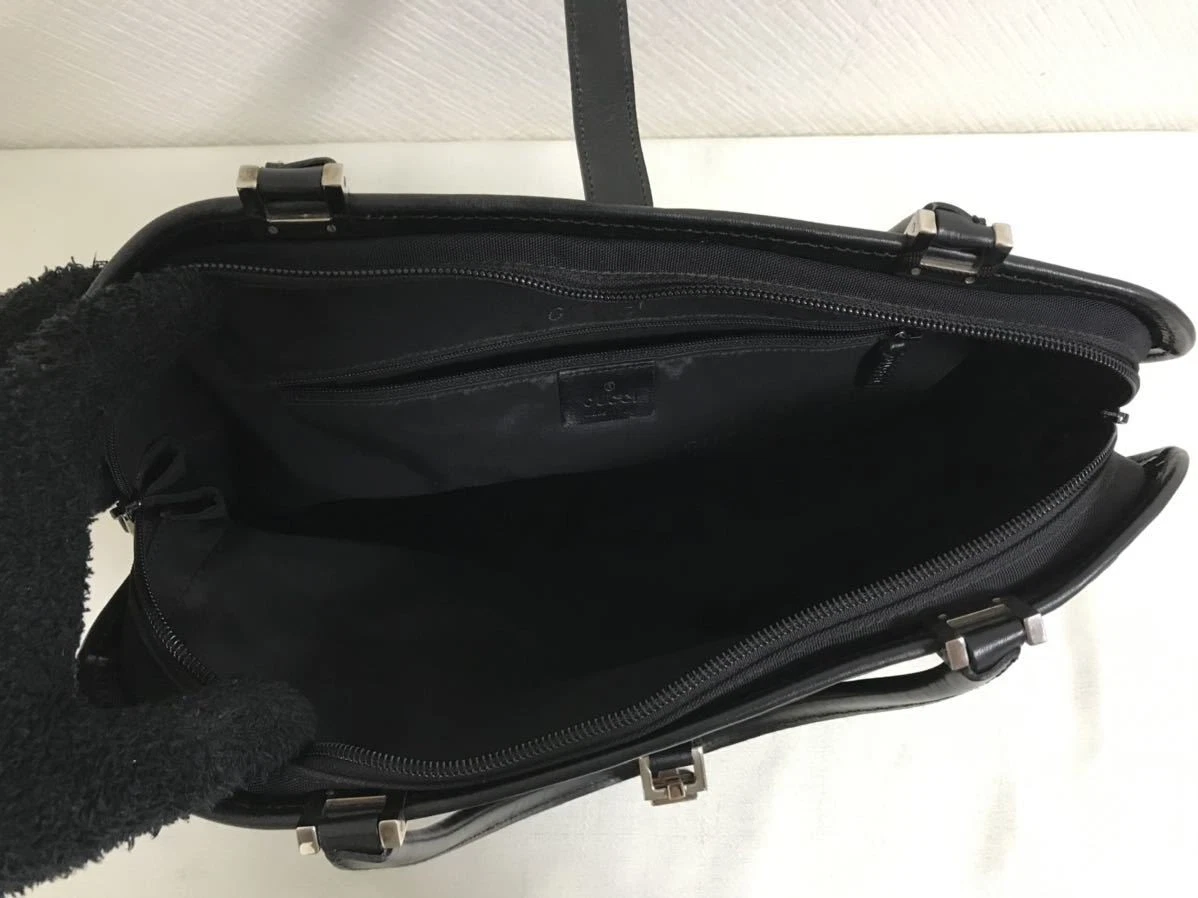 Autentica GUCCI vera pelle nylon giacca tote borsetta business Boston bag bl