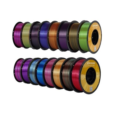Kingroon 16KG Silk PLA Filament Bundle 1.75mm, Dual and Tri Color 3D Printer ...