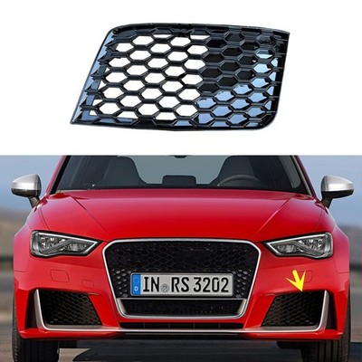 1Pcs Left Front Bumper Lower Grille Fog Light Cover ABS For Audi RS3 2013-2016