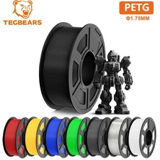 TECBEARS PETG Filament 1.75mm 1KG 3D Printer Filament PETG Strong Toughness LOT