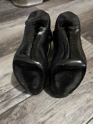 Vintage Alexander McQueen Women Skull Moto Peep Toe Zip Booties | eBay
