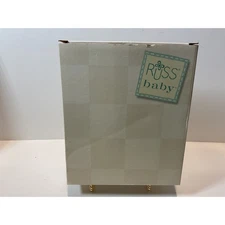 Russ Baby Handpainted Bear Photo Frame Holds 3x3 Photo Easter Spring