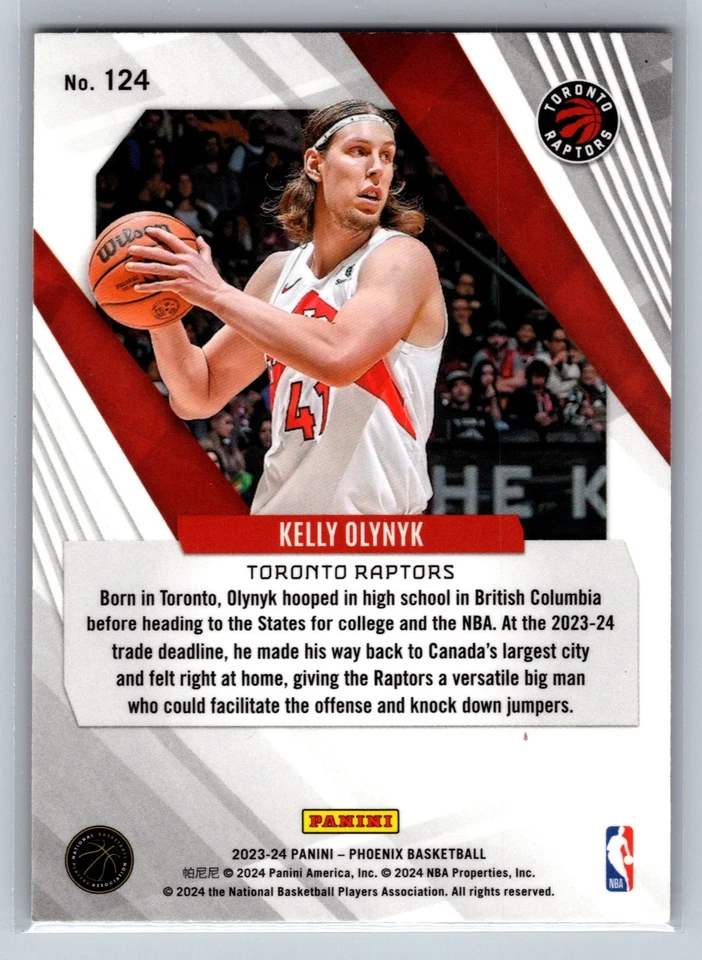 2023-24 Panini Phoenix Kelly Olynyk #124 Red Ice Phoenix - Image 2 of 2