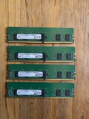 32GB DDR4 RAM SERVER - 4x 8GB Micron DDR4 ECC 2400 MTA9ASF1G72PZ-2G3B1