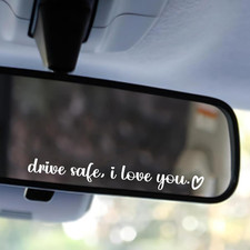 Drive Safe I Love You Sticker, 5 Pack White I Love You Drive Safe Mirror Sticker