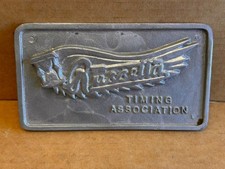 Russetta Timing Association Car Club Plaque Bonneville Hot Rod Collectible Russetta Timing Association Car Club Plaque Bonneville Hot Rod Collectible