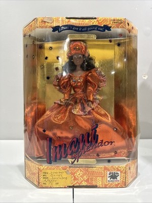 Olmec Imani Doll Splendor African American Princess Orange Gown 1993