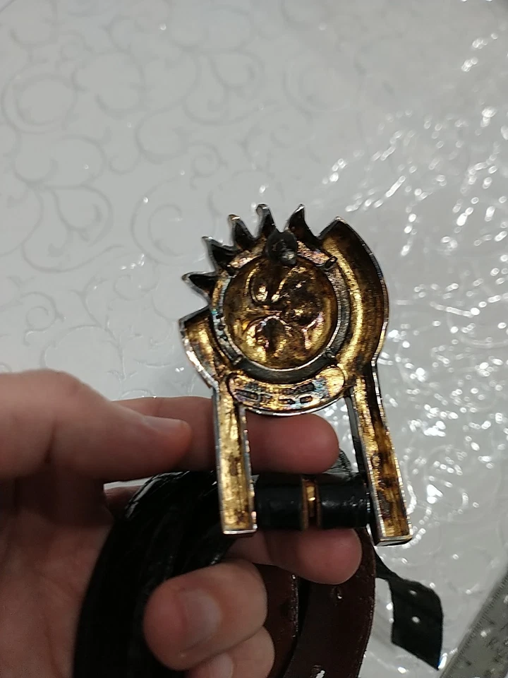 Cinturón celestial vintage BARRY KIESELSTEIN CORD genuino cocodrilo sol años 90 33 pulgadas Foto 2 de 4