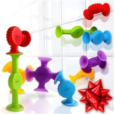 BUNMO Toddler Suction Bath Toys - 10-Pack Connect, Build, Create - Stocking Stuf